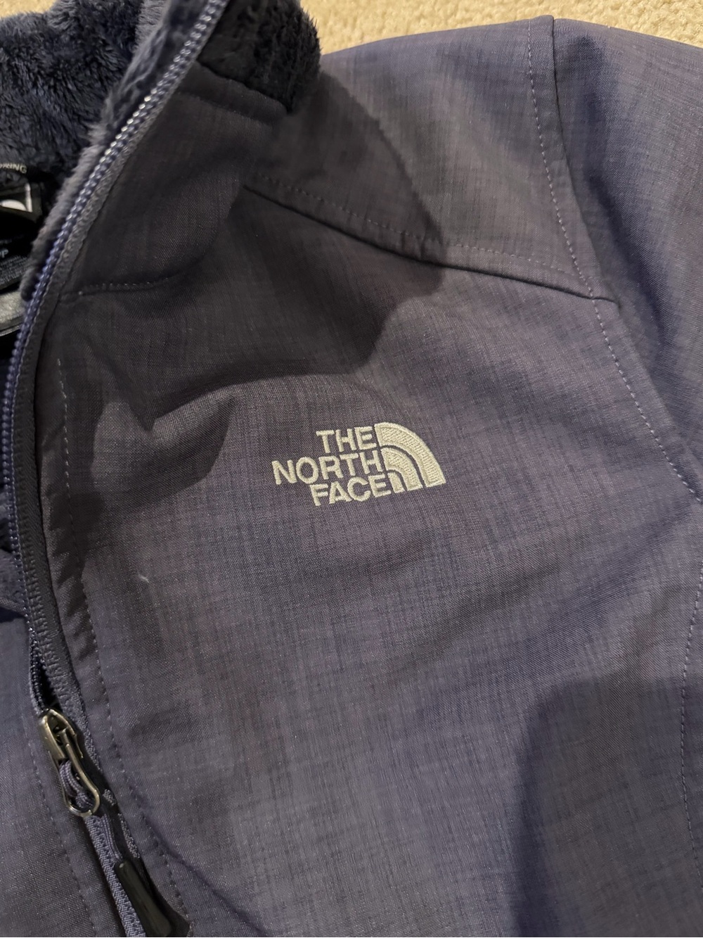 North Face Women’s Purple Fleece Lined Softshell Jacket Small Winter Ski - Picture 3 of 14